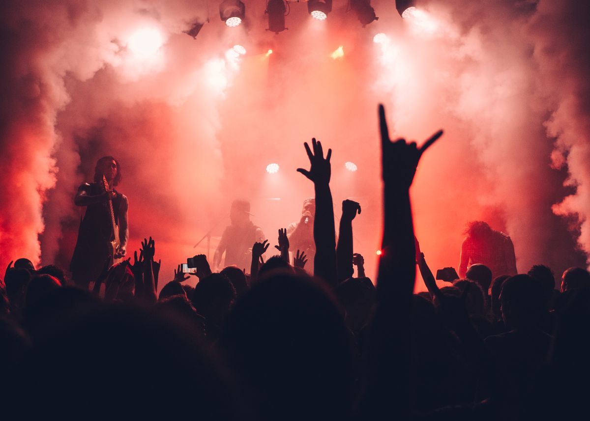 Live stage show with crowd